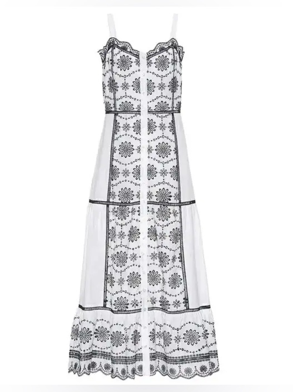 VeronicaBeard Embroidered Maxi Dress size 4 - Picture 3 of 7